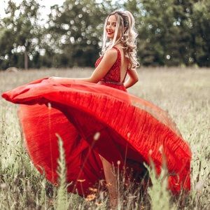 Red prom dress